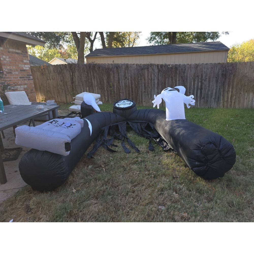 Halloween Inflatable Archway Grim Reaper Skull Ghost RIP Tombstone Yard Decor - Picture 8 of 9